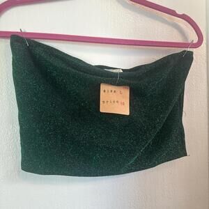 Sparkly Green Tube Top